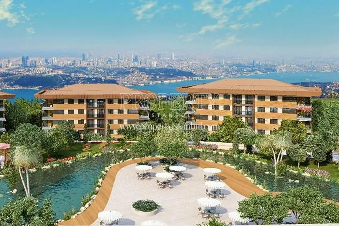 The sea view with the Safahat Istanbul compound landscape