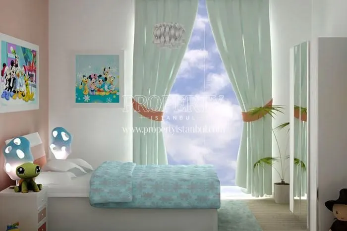 A bedroom in Sakiz Agaci Konutlari