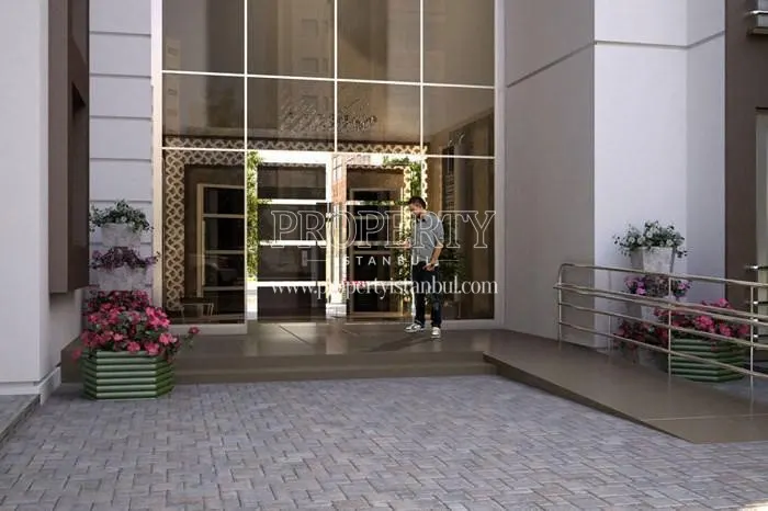 The gate of the Sakiz Agaci Konutlari building