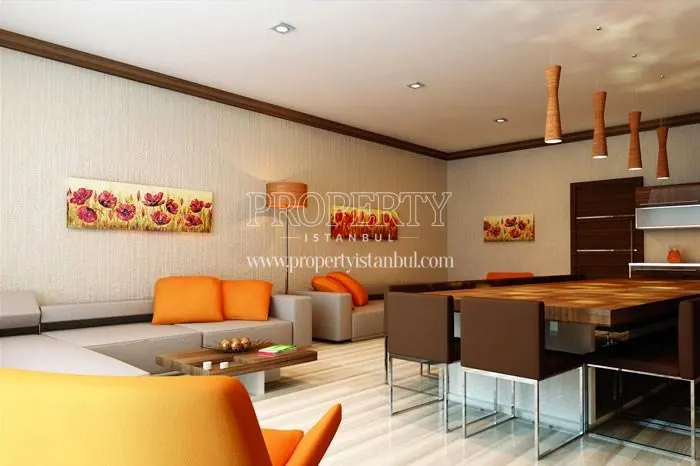 Spacious living room in Saloon Residence