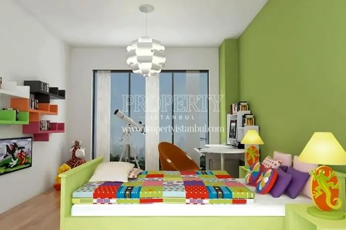 The colorful bedroom in Sample Style