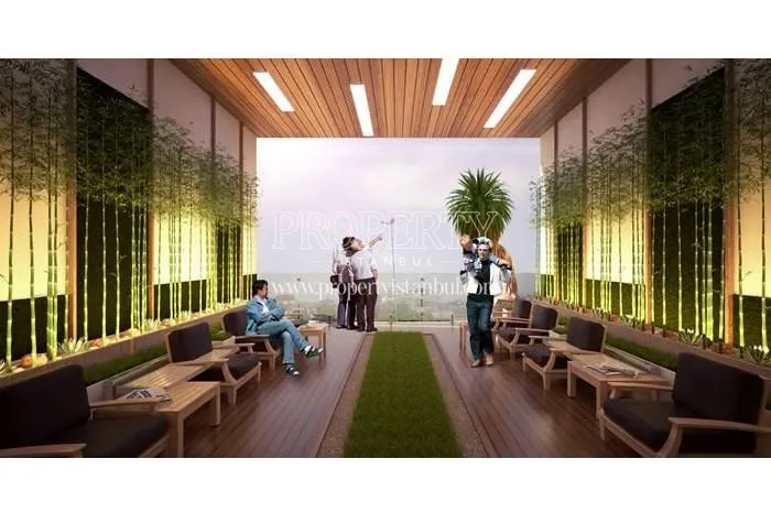 Sample Style residents in the compound cafe