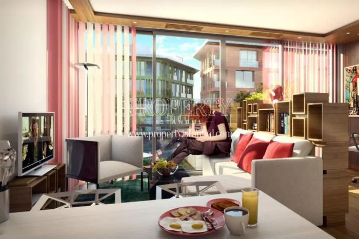 A living room in Sariyer Panaroma Life