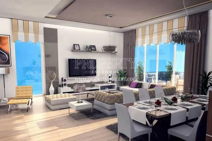 One of the living rooms in Sarphan Finans Park