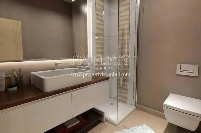 One of the bathrooms in the Sarphan Finans Park project