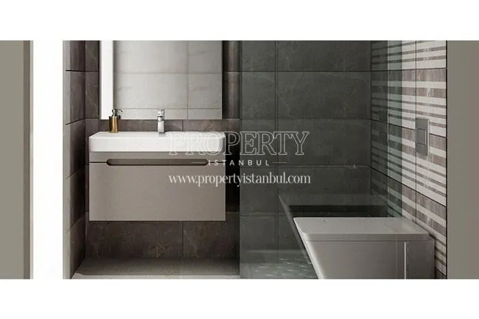 One of the bathrooms in Satya Yayalar Pendik homes