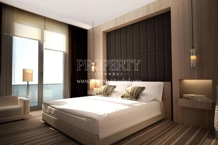One of the bedrooms in Sazak Rezidans