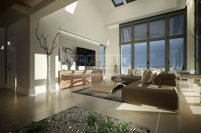 Spacious living room in Sazak Rezidans homes