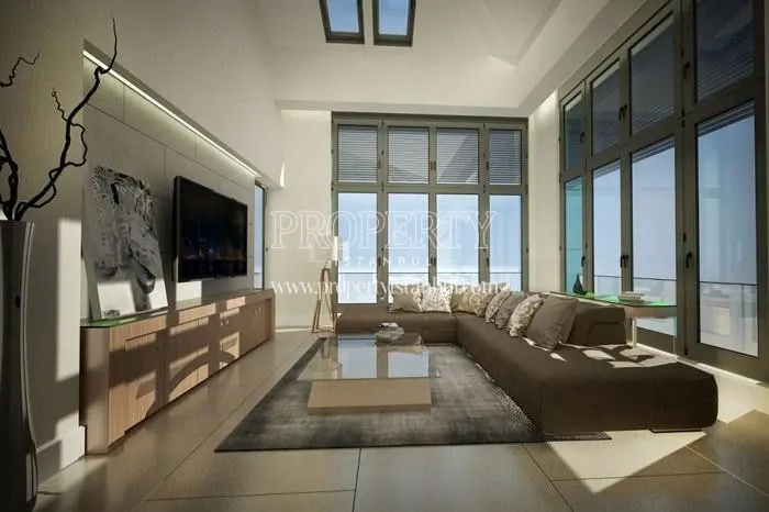 The living room in one of the units of Sazak Rezidans