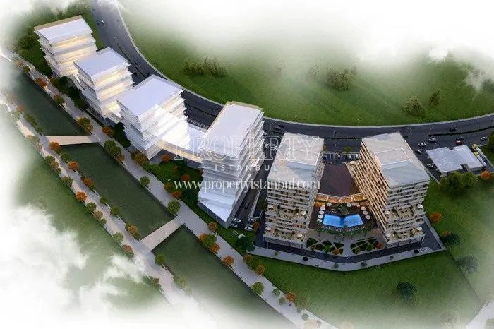 The panoramic view of the Seba Flats Cendere project