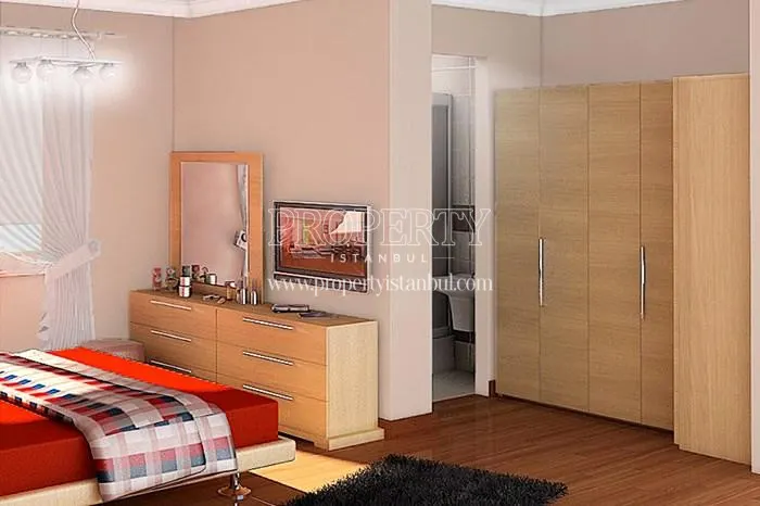 One of the master bedrooms in Sebboy Konutlari