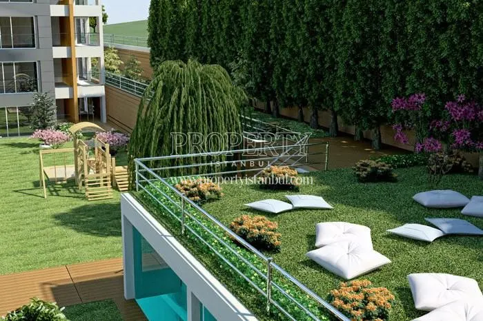 The relaxation areas in the Selective Prestige garden