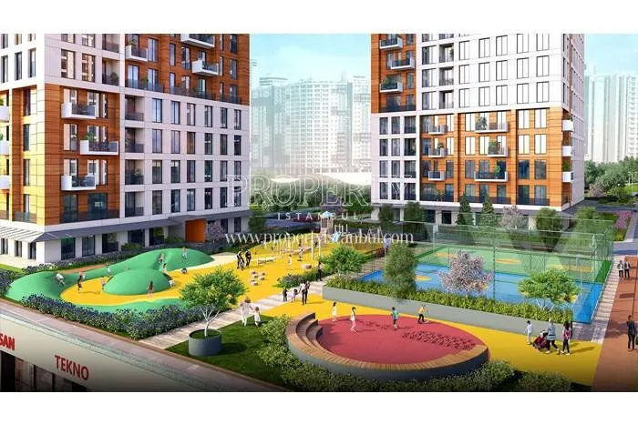 Relaxation and sports fields in the Self Istanbul compound