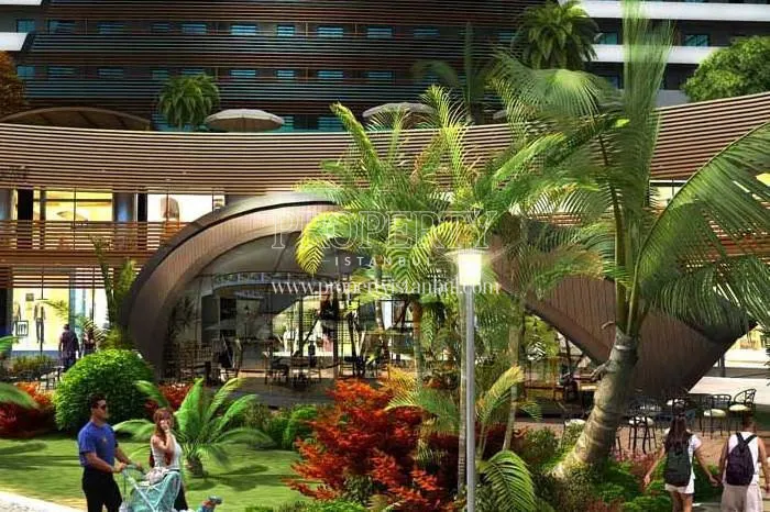 The landscape areas in Sembol Istanbul's shopping center