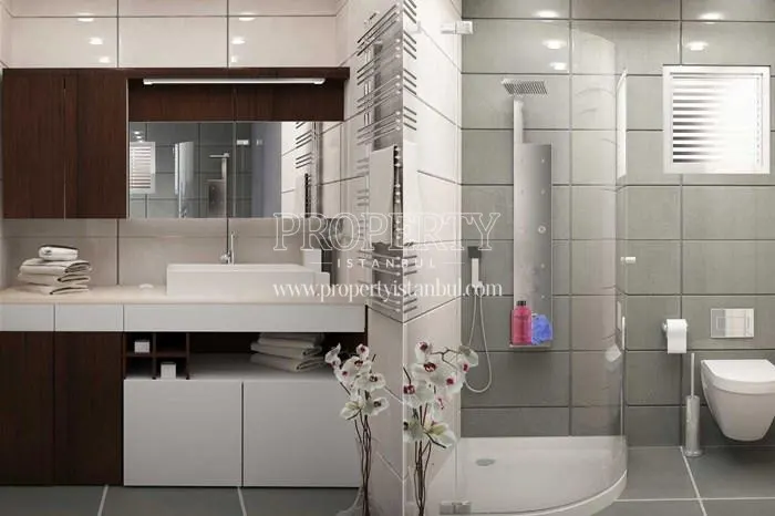 One of the bathrooms in Seven Four Life Acibadem