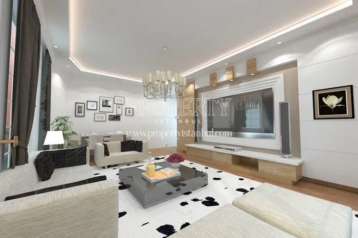 One of the living rooms in Seyirtepe Evleri