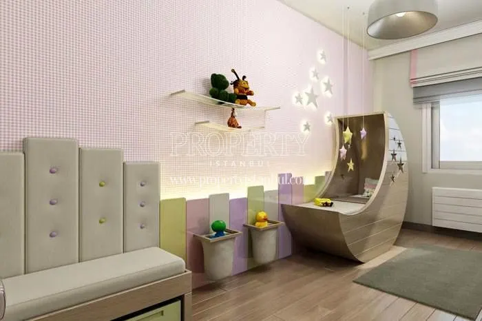 The bedroom designed for kids in Seyran Sehir