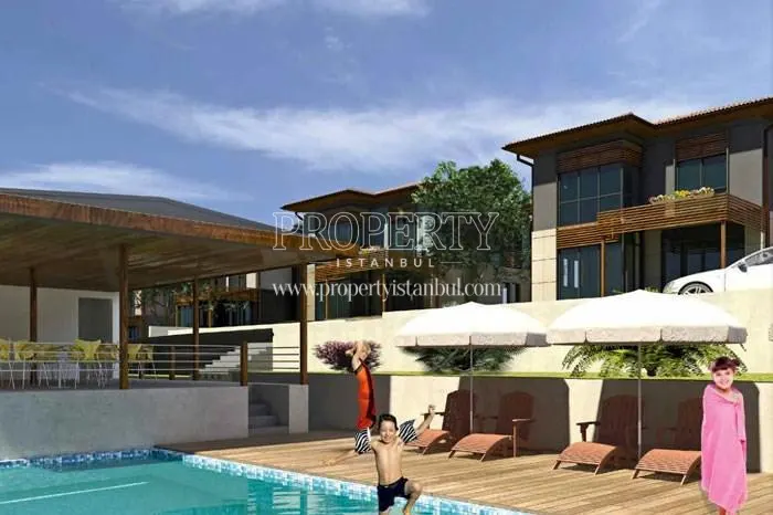 One of the swimming pools in Silivrisaray Konaklari