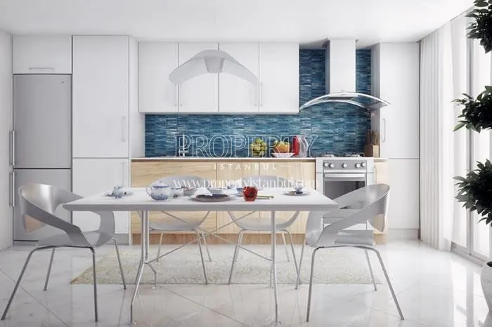 White kitchen in Siltas Mavi Park