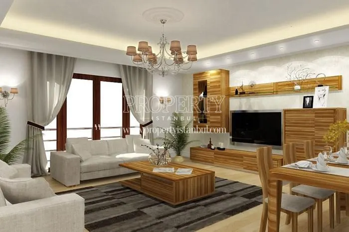 Wooden furnished living room in Siltas Safirpark