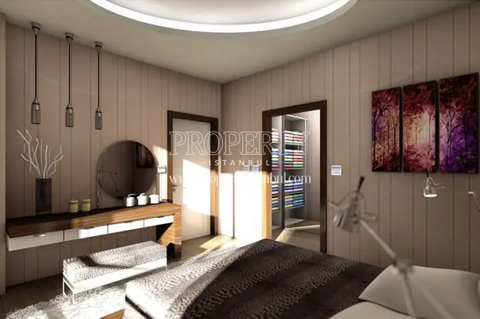 The master bedroom with a dressing room in Silviya Konaklari