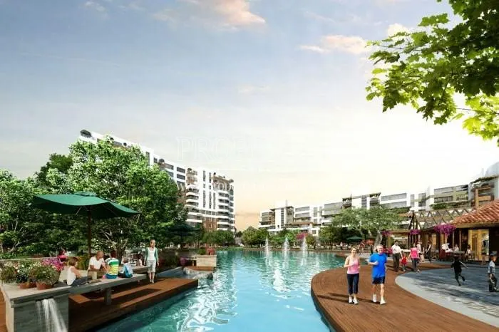People enjoying the Sinpas Koycegiz compound garden