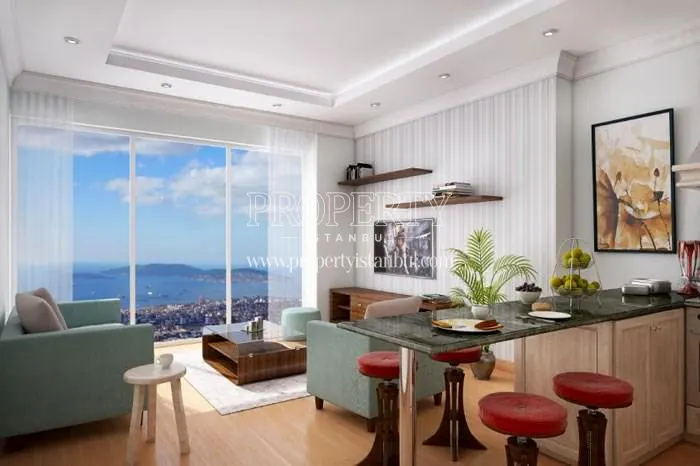 The living room in Sky Blue Istanbul