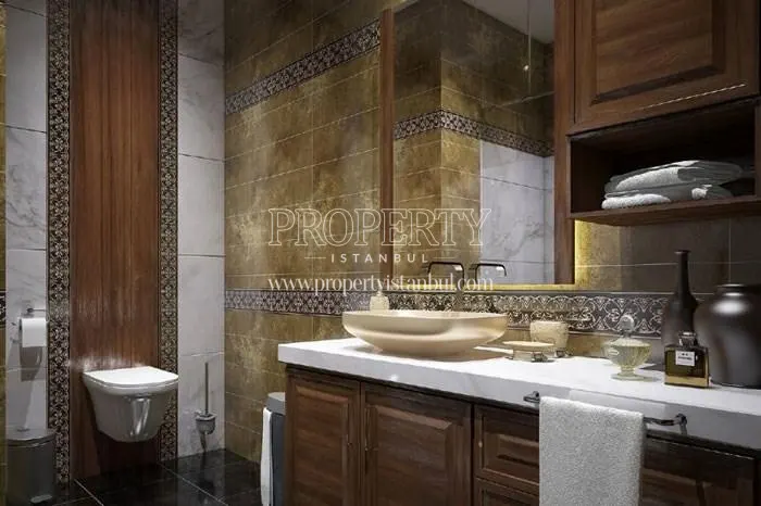 One of the bathrooms in Sky Blue Istanbul