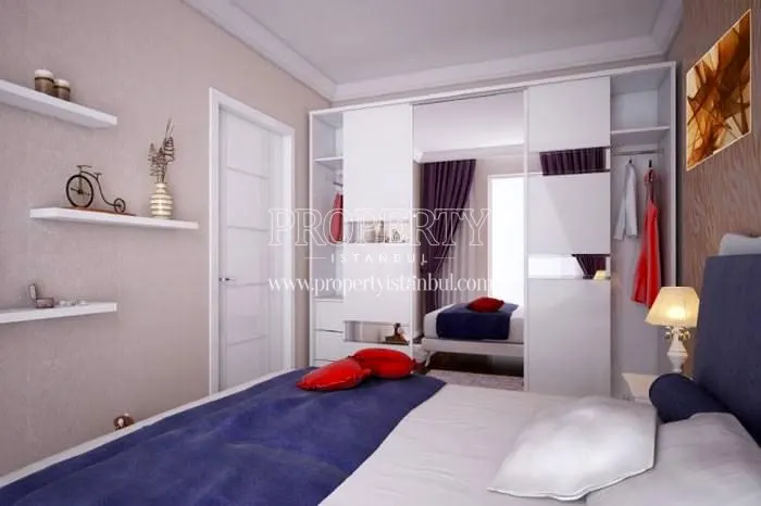 Narrow master bedroom in Sky Blue Istanbul