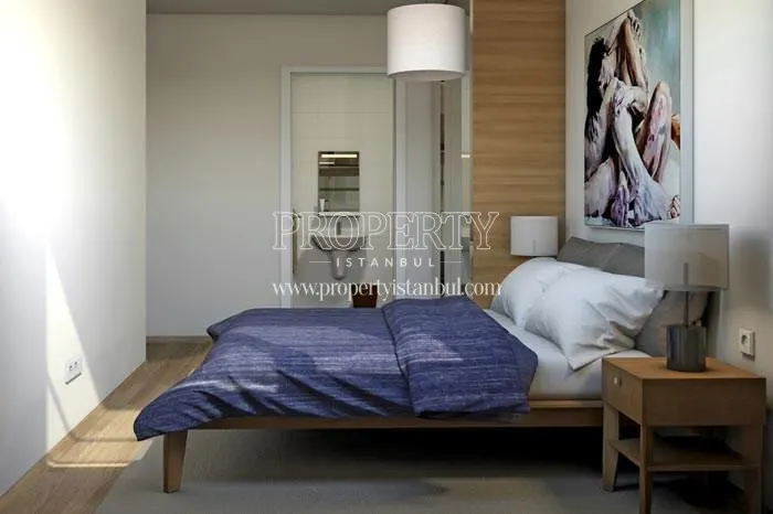 Small master bedroom with a bathroom in Soyak Konforia