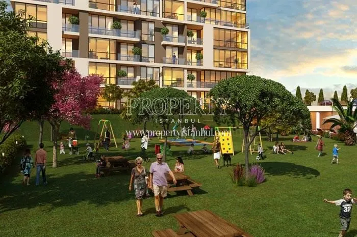 The residents of Still Istanbul Adoria enjoying themselves in the compound garden