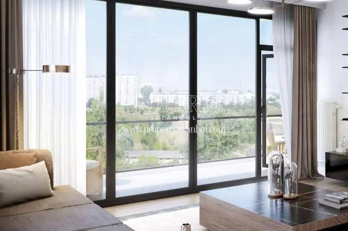 The city view from one of the living rooms in Strada Bahcesehir
