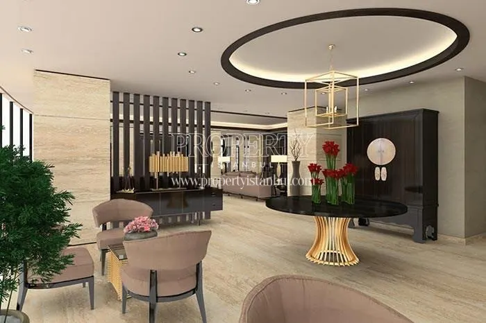 The lobby in Suadiye Sahil Sitesi