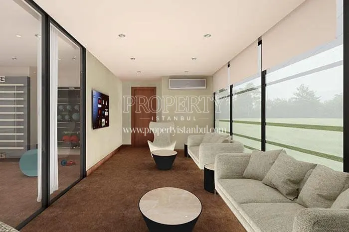 The lobby of the gym in Suadiye Sahil Sitesi