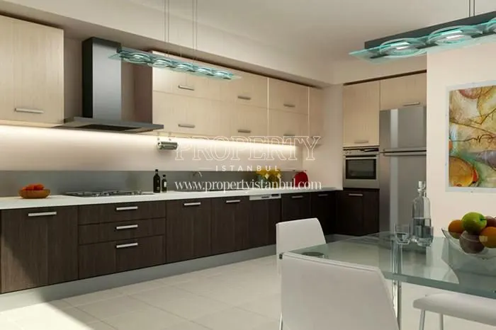 One of the kitchens in Sunsetpark Caddebostan