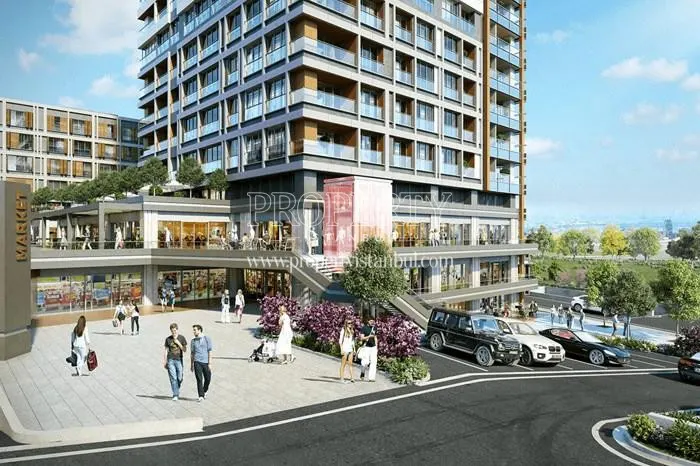 Sur Yapi Excellence Kosuyolu square in front of the blocks