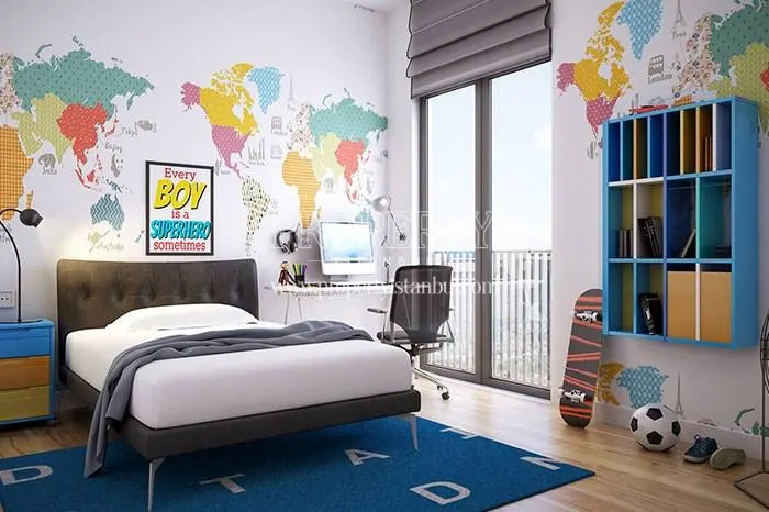 A bedroom in Sur Yapi Golbahce Evleri