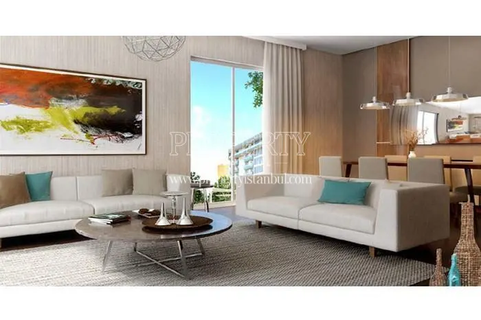 The luxury living room in one of the Sur Yapi Idilia homes