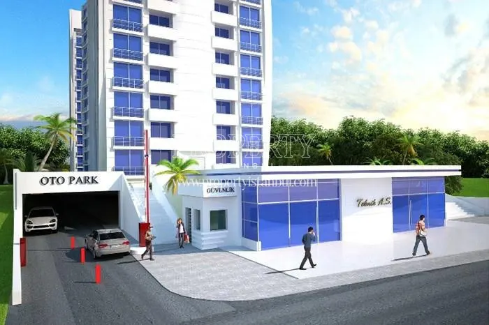 The garage entrance of Teknik Residence