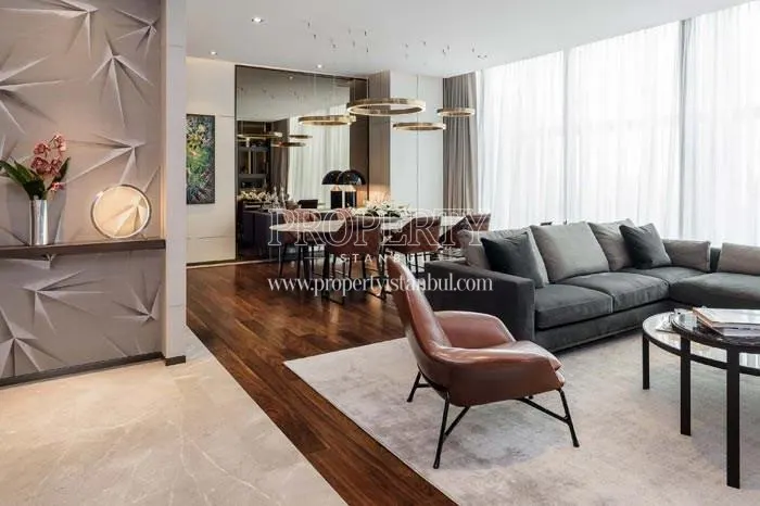 One of the living rooms in The Address Residence Istanbul