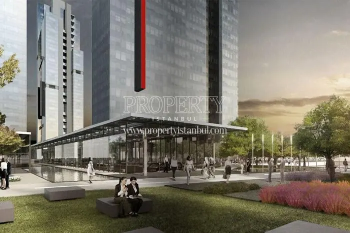The employees in front of the Torun Center towers