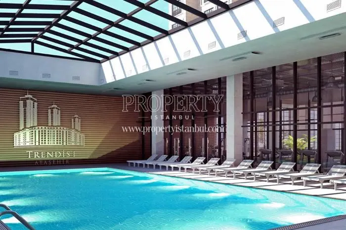 The indoor swimming pool of Trendist Atasehir