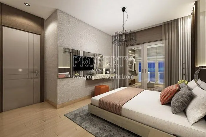 The bedroom with a closed balcony in Tual Adalar