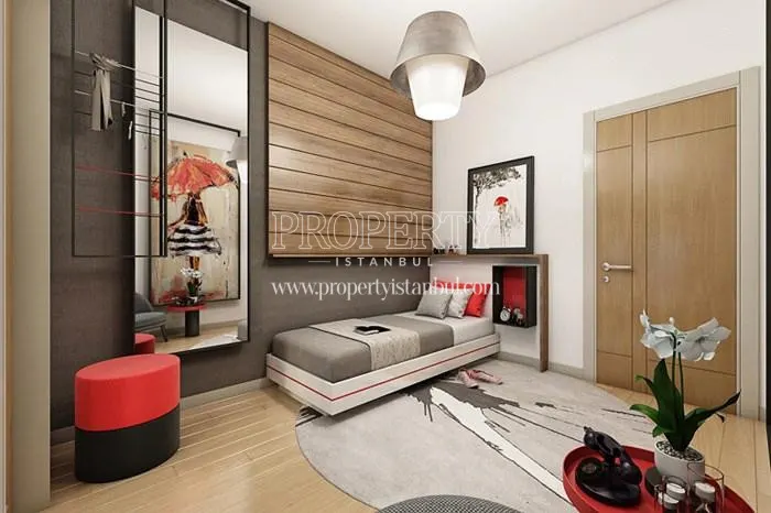 Small bedroom in Tual Bahcekent