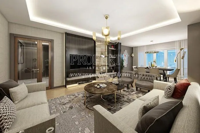 Spacious living room in Tual Bahcekent
