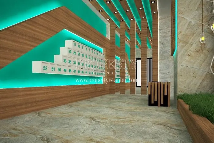 The post boxes in the Turkuaz Gunesli building