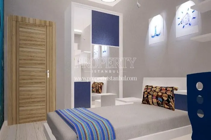 One of the bedrooms in Turkuaz Gunesli