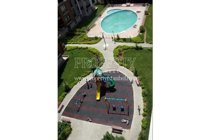 The playground for children with the swimming pool in Tuzla Konaklari 2
