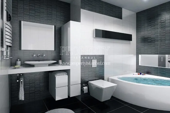 A bathroom in Tuzla Modern Park