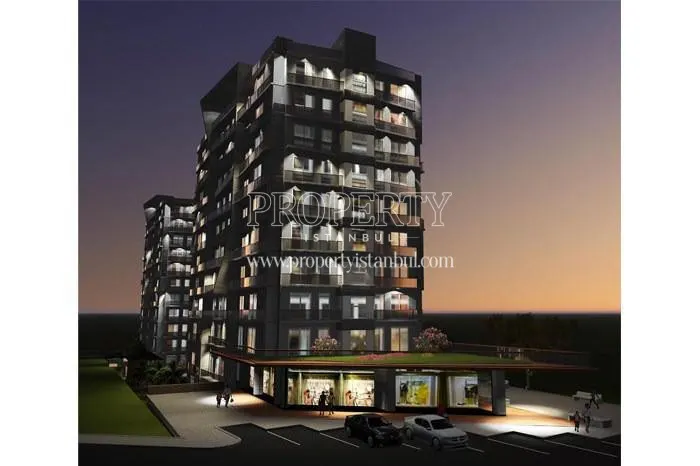 Twin Park Evleri project at night